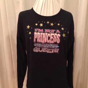 L A T women’s black t-shirt size L